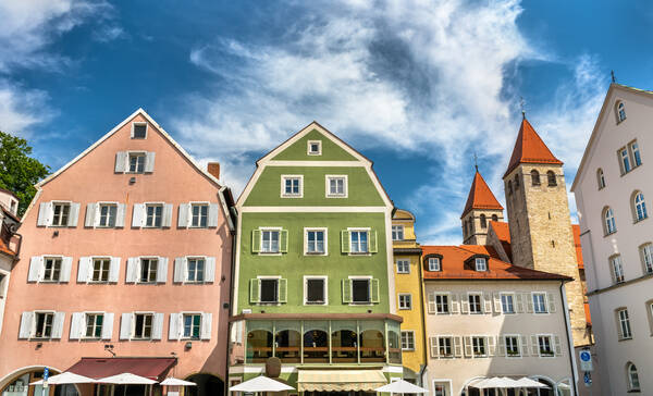 Het historisch centrum in Regensburg