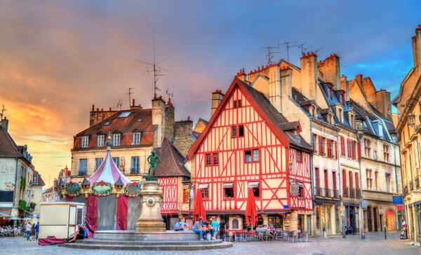 Historische straten en herenhuizen Dijon