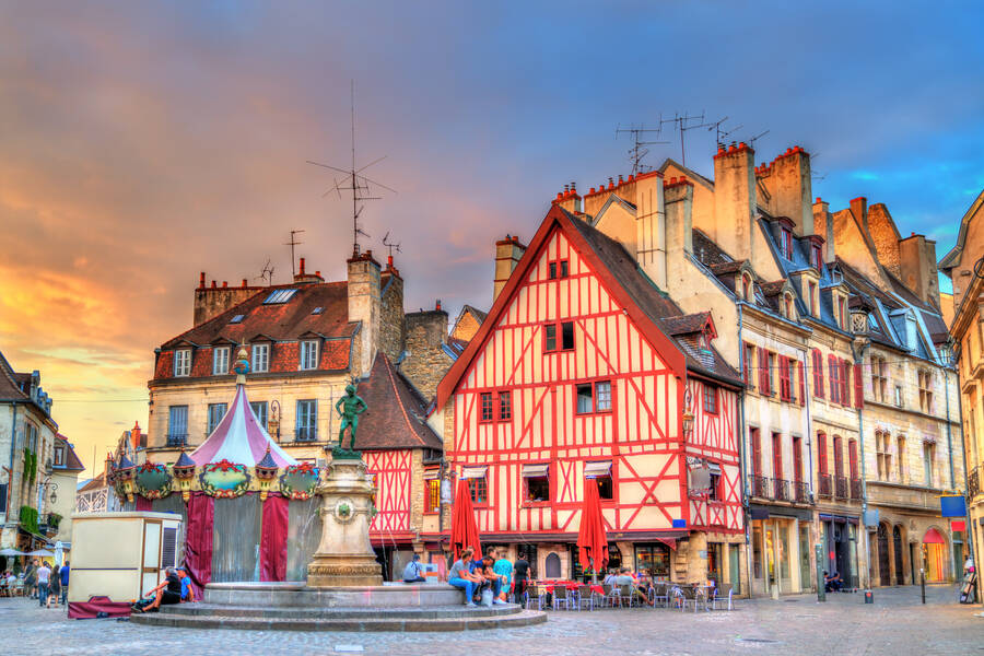 Het centrum van Dijon, Bourgogne