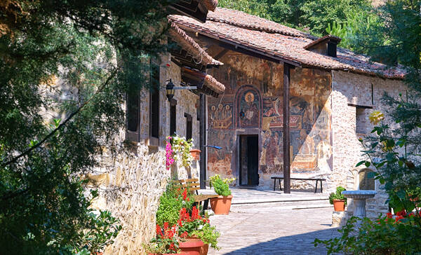 klooster, muurschildering, Kastoria