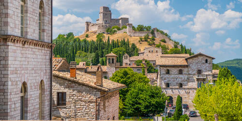 Assisi in de regio Umbrië, Italië