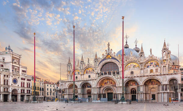 De basiliek van San Marco, Venetië