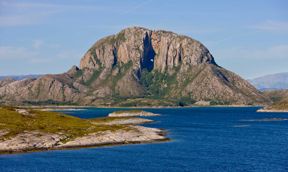 De Torghatten bij Brønnøysund, Noorwegen