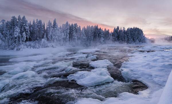 Pite-rivier in Zweden