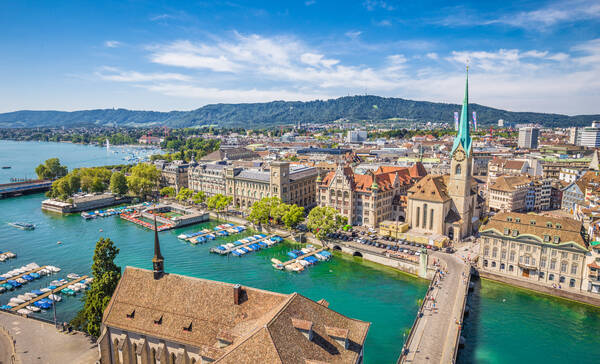 Historisch centrum Zurich Zwitserland